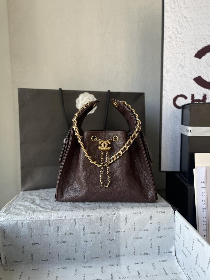 CHANEL 25 Small Handbag grained Calfskin & gold-tone tone Metal,dark burgundy AS5293 30-26-14cm-duoc-ban-tai-Hvip Bags and Accessories
