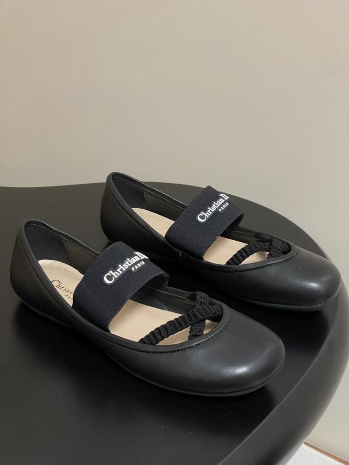 Dior Shade Ballet Flat
Black Lambskin and Elastic Straps
 KDF012LAB_S900 (2)-duoc-ban-tai-Hvip Shoes and Clothes