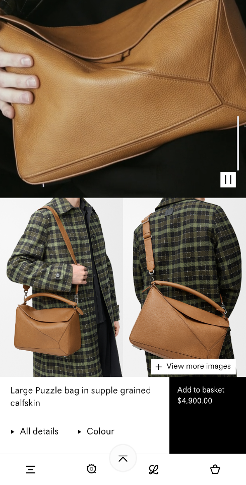 Loewe Large Puzzle bag in supple grained calfskin B510PNLX03 Light Canyon Brown-duoc-ban-tai-Hvip Bags and Accessories