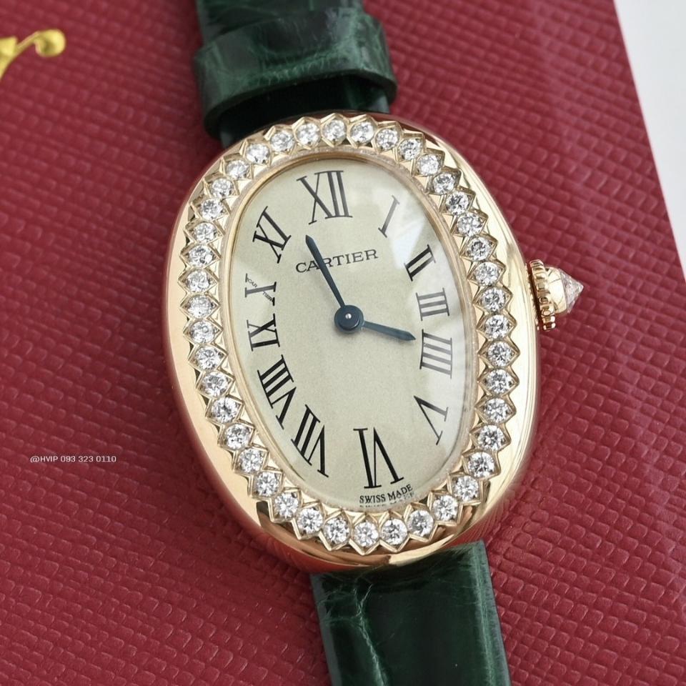 Cartier Baignoire watch
Small model, quartz movement, rose gold, diamonds, leather WJBA0054-duoc-ban-tai-Hvip Bags and Accessories