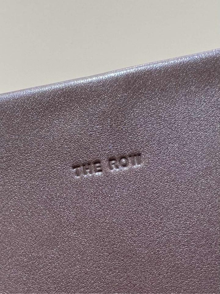 THE ROW Medium N/S Park smooth calfskin leather tote bag Chestnut 30X28X15.5cm -duoc-ban-tai-Hvip Bags and Accessories
