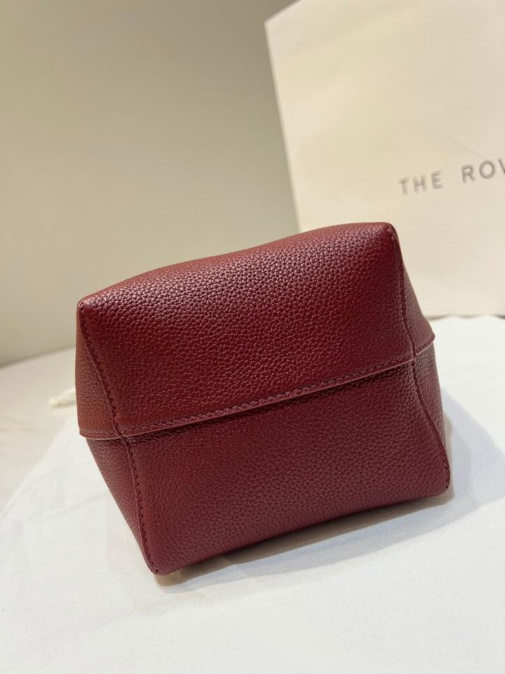 The Row Small N/S Park Tote Bag in Leather Burnt  wood 24X22X11cm -duoc-ban-tai-Hvip Bags and Accessories