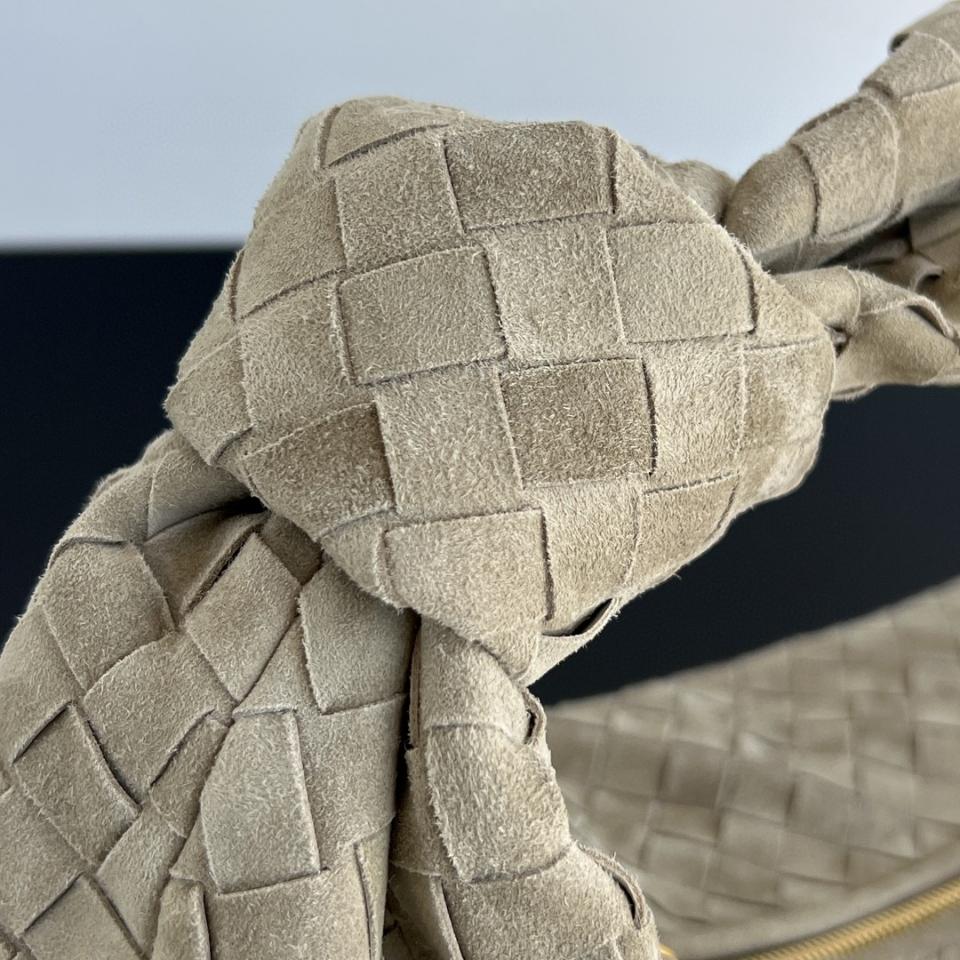 Bottega Veneta Jodie grey suede 600261 48x40x16cm-duoc-ban-tai-Hvip Bags and Accessories
