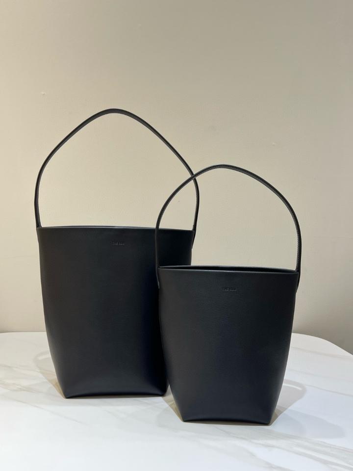 THE ROW Medium N/S Park smooth calfskin leather tote bag black 30X28X15.5cm -duoc-ban-tai-Hvip Bags and Accessories