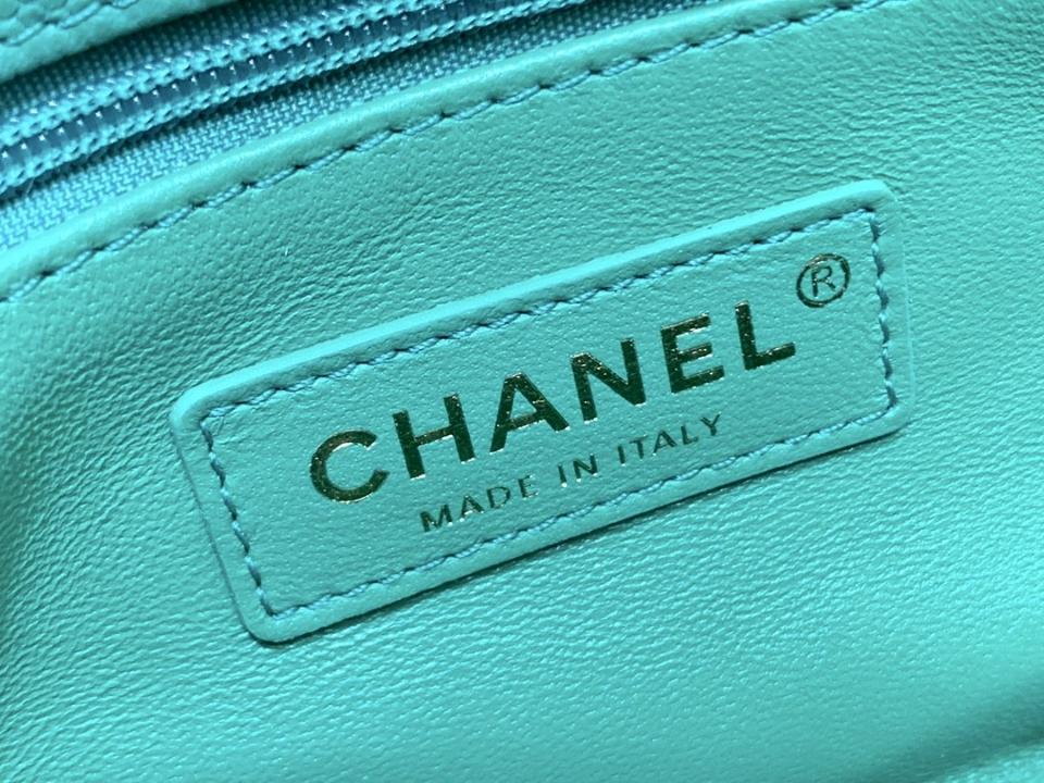 Chanel 22P small coco handle bag Grained calfskin ,Shiny gold tone metal ,bamboo green AS92990 23cm-duoc-ban-tai-Hvip Bags and Accessories