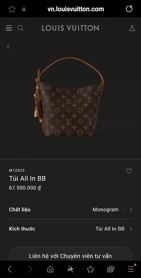 Louis Vuitton M12925
Túi All In BB 𝟏𝟖*𝟏𝟐*𝟏𝟔𝐜𝐦-duoc-ban-tai-Hvip Bags and Accessories