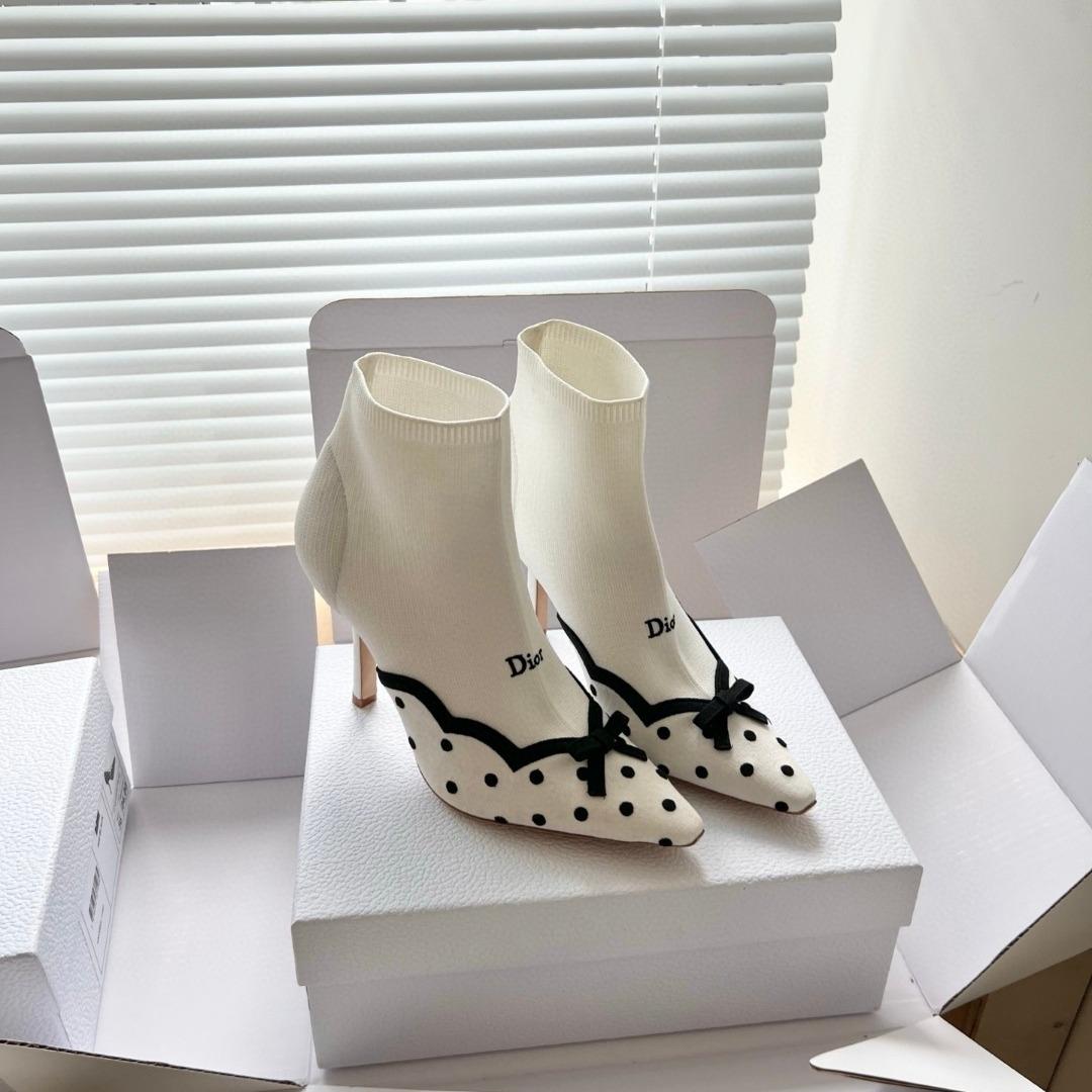 Dior Dway boots cotton Embroidered ankle socks -duoc-ban-tai-Hvip Shoes and Clothes