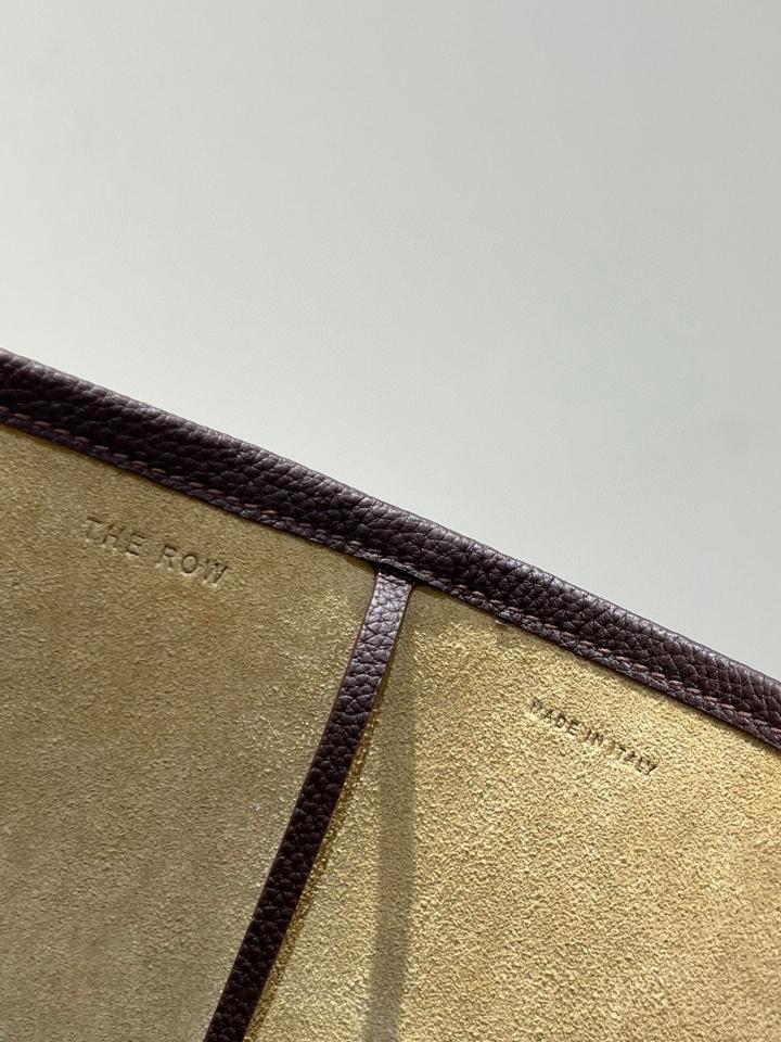 The Row Medium N/S Park Tote Bag in Leather Dark brown 30X28X15.5cm-duoc-ban-tai-Hvip Bags and Accessories