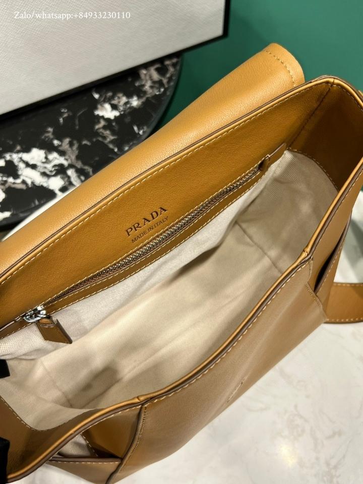 Prada Medium leather shoulder bag beige 2VD069 22x22x12cm-duoc-ban-tai-Hvip Bags and Accessories