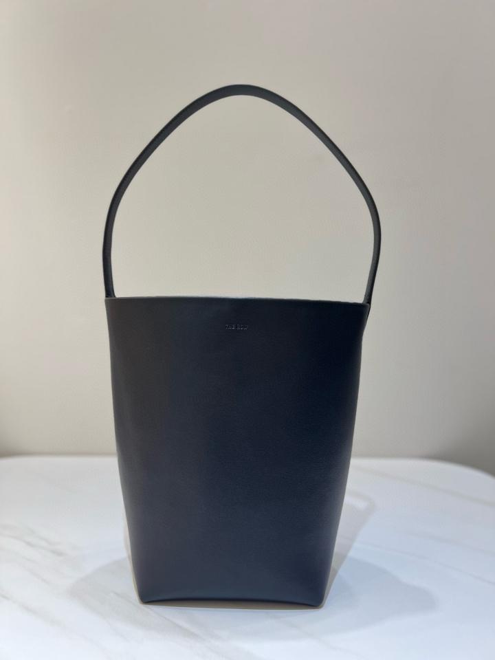THE ROW Medium N/S Park smooth calfskin leather tote bag black 30X28X15.5cm -duoc-ban-tai-Hvip Bags and Accessories