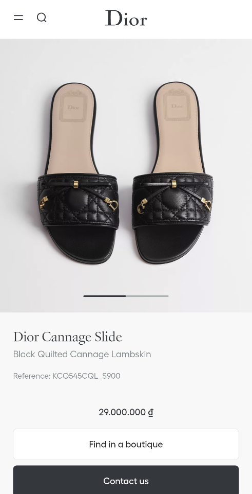 Dior Cannage Slide
Black Quilted Cannage Lambskin KCO545CQL-duoc-ban-tai-Hvip Shoes and Clothes