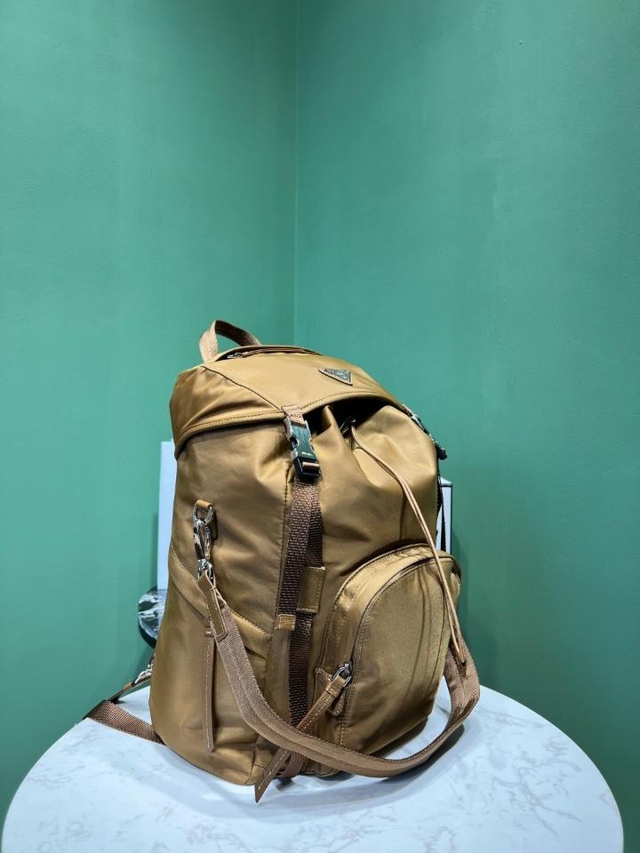 Prada Re-Nylon backpack caramel 1BZ039 25x36x16cm-duoc-ban-tai-Hvip Bags and Accessories