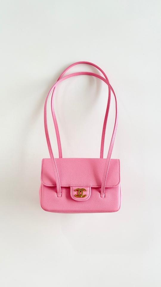Chanel Clutch with Leather Strap   Grained Shiny Calfskin & Gold-Tone Metal,pink AP5068 11.5x17x5cm-duoc-ban-tai-Hvip Bags and Accessories