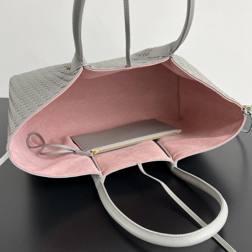 Bottega Veneta Large Pinacoteca grey/pink 817166 23*43*14.5cm-duoc-ban-tai-Hvip Bags and Accessories