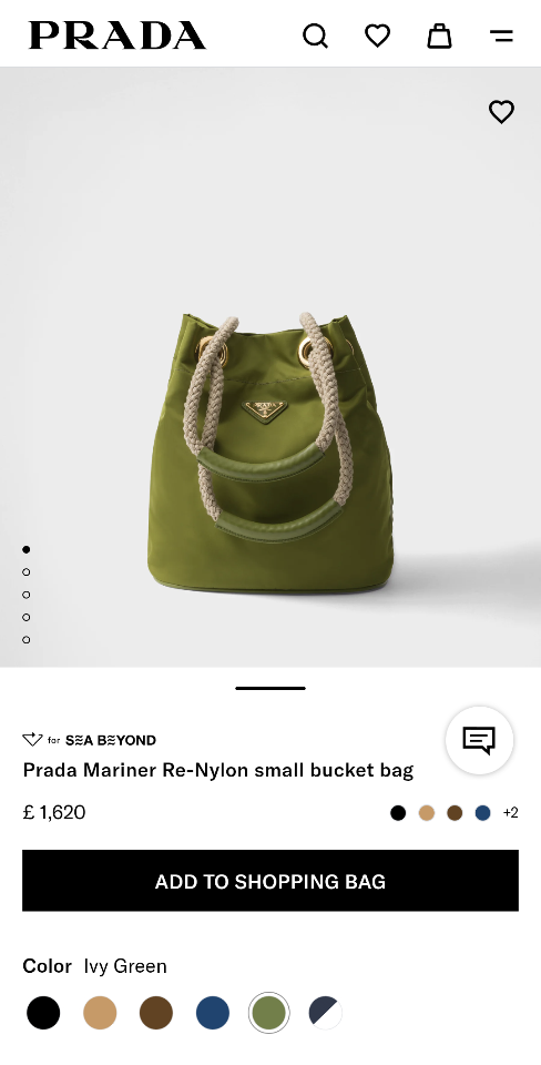 Prada Mariner Re-Nylon small bucket bag Ivy Green 1BE082 23.5x28x16.5cm-duoc-ban-tai-Hvip Bags and Accessories