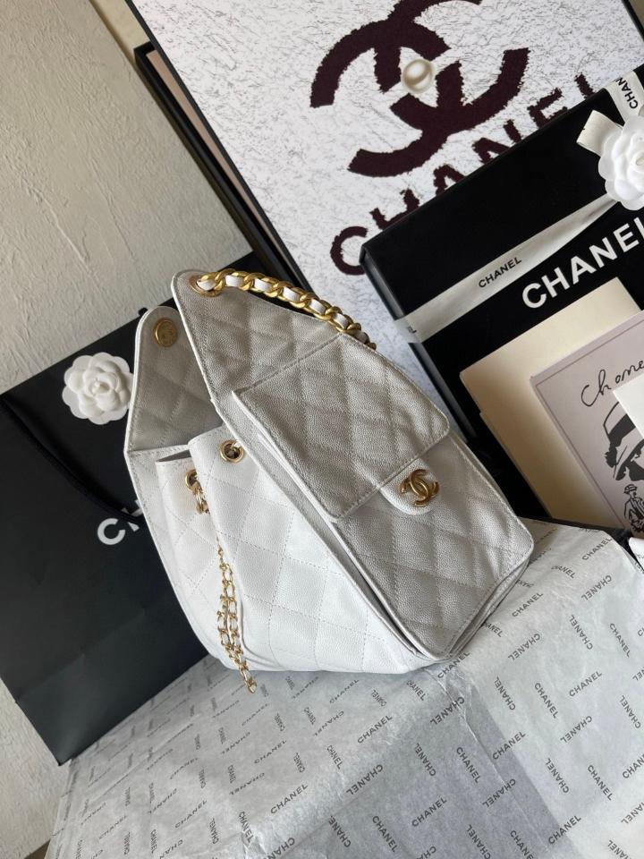 CHANEL 25 Small Handbag grained Calfskin & gold-tone tone Metal,white  AS5293 30-26-14cm-duoc-ban-tai-Hvip Bags and Accessories