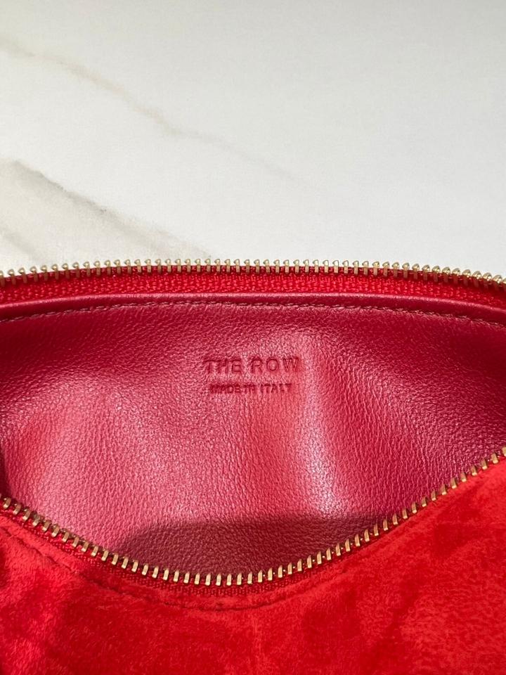 The Row 90's Bag in Nubuck red 19.5x10x8cm -duoc-ban-tai-Hvip Bags and Accessories
