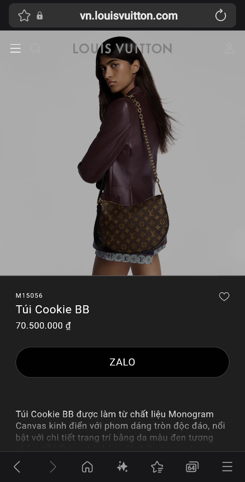 Louis Vuitton M15056
Túi Cookie BB 19 x 5 x 28.5cm-duoc-ban-tai-Hvip Bags and Accessories
