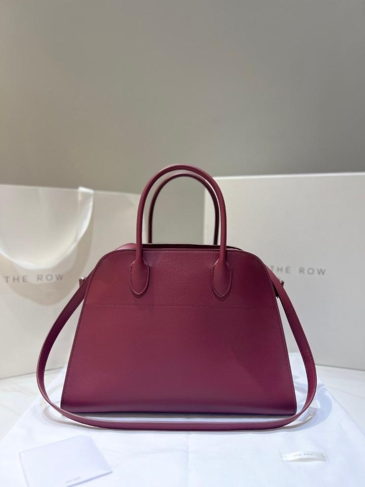 The Row Soft Margaux 12 Bag in Leather borgogna 32x15x25cm -duoc-ban-tai-Hvip Bags and Accessories