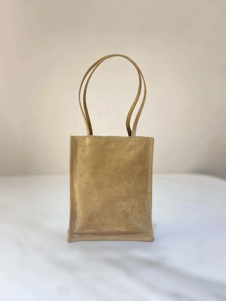 The Row Small To Go Tote Bag in Nubuck Mustard 15✖️4✖️18cm-duoc-ban-tai-Hvip Bags and Accessories