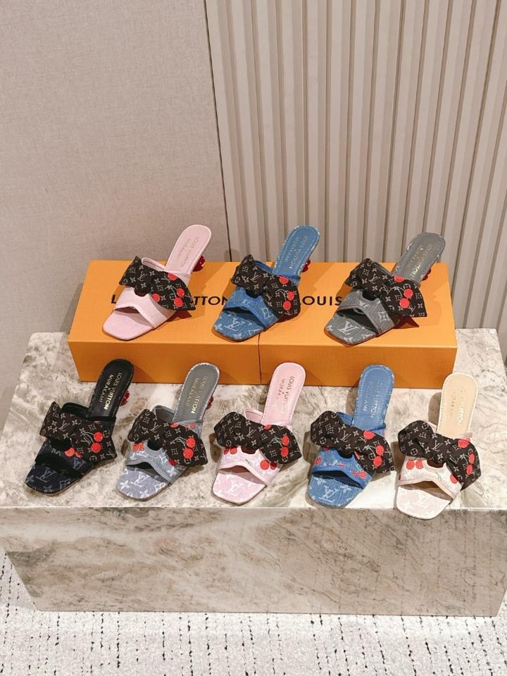 Louis Vuitton LV x TM Cherie Mules pink 55mm (1)-duoc-ban-tai-Hvip Shoes and Clothes