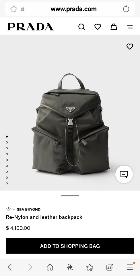 Prada Re-Nylon backpack grey 2VZ108 30x38x17cm-duoc-ban-tai-Hvip Bags and Accessories