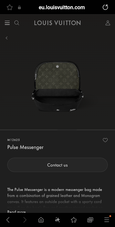 Louis Vuitton M12625
Pulse Messenger 26.6 × 17 × 11 cm-duoc-ban-tai-Hvip Bags and Accessories