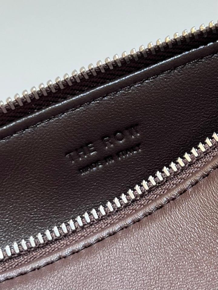 The Row 90's Bag in smooth calfskin Leather brown Melange 19.5x10x 8cm -duoc-ban-tai-Hvip Bags and Accessories
