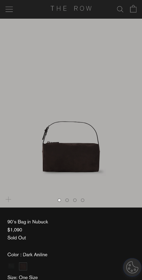 The Row 90's Bag in Nubuck dark Aniline 19.5x10x8cm -duoc-ban-tai-Hvip Bags and Accessories