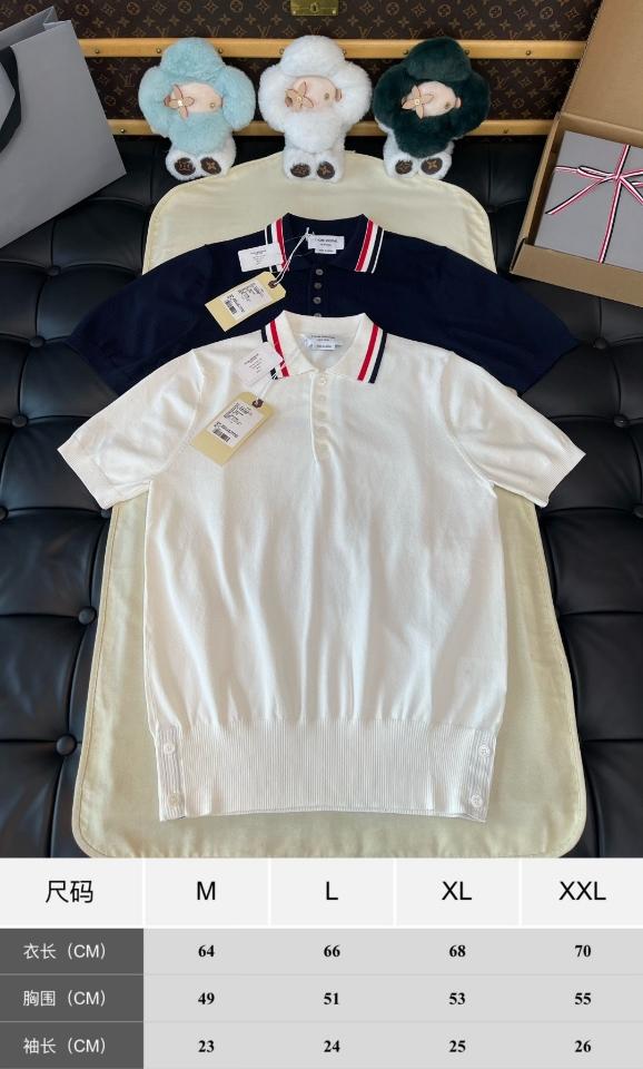 Thom Browne STRETCH VISCOSE TENNIS POLO navy blue -duoc-ban-tai-Hvip Shoes and Clothes
