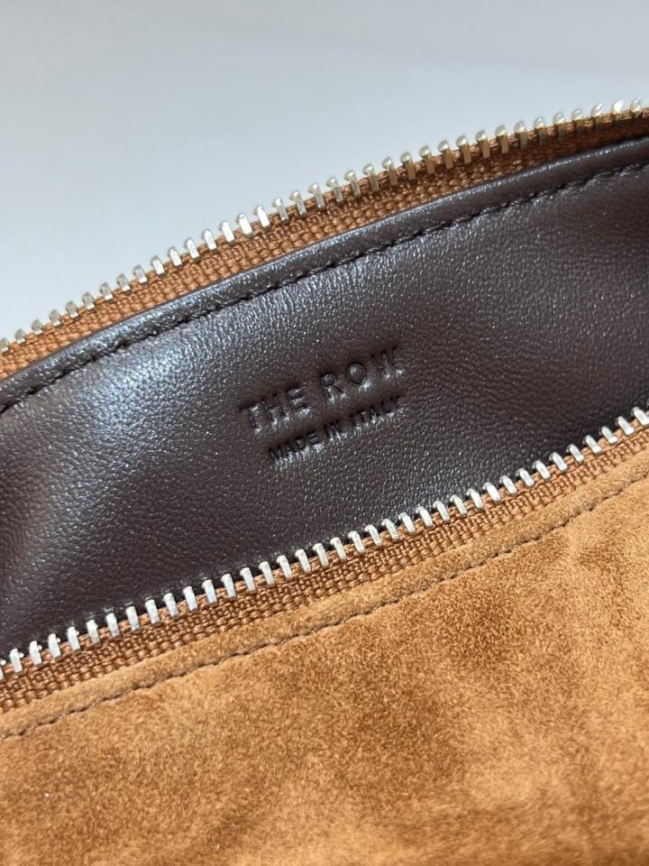 The Row 90's Bag in Nubuck dark brown 19.5x10x8cm -duoc-ban-tai-Hvip Bags and Accessories