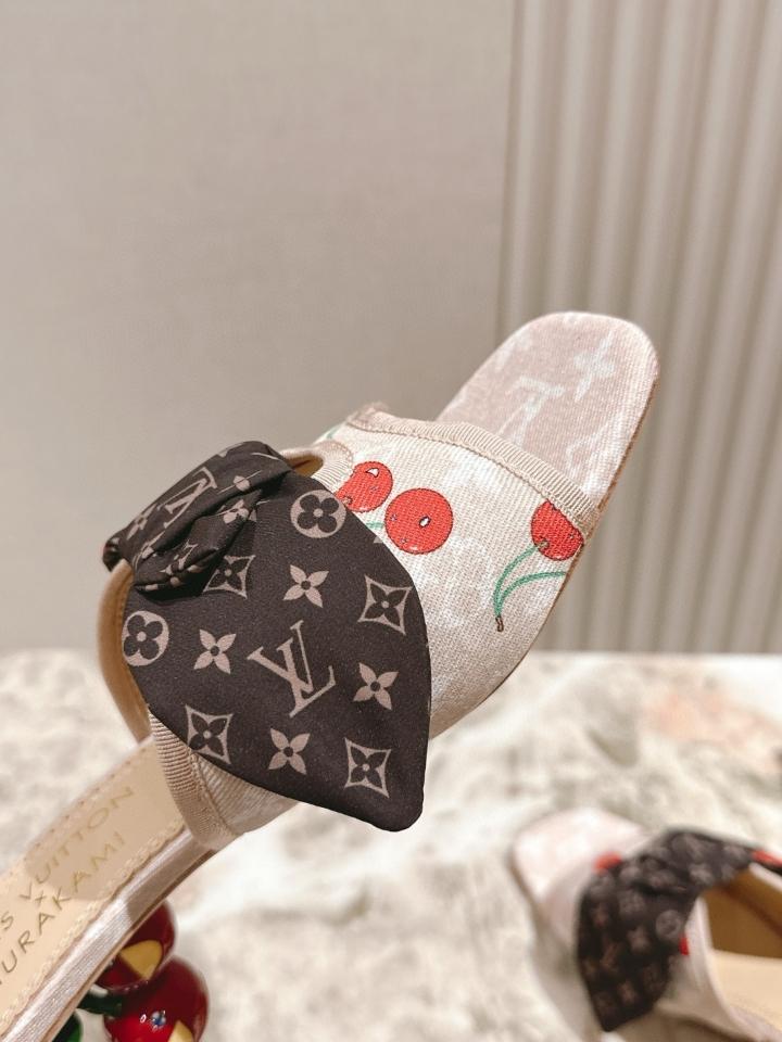 Louis Vuitton LV x TM  Cherie Mules beige 🍒55mm (1) -duoc-ban-tai-Hvip Shoes and Clothes