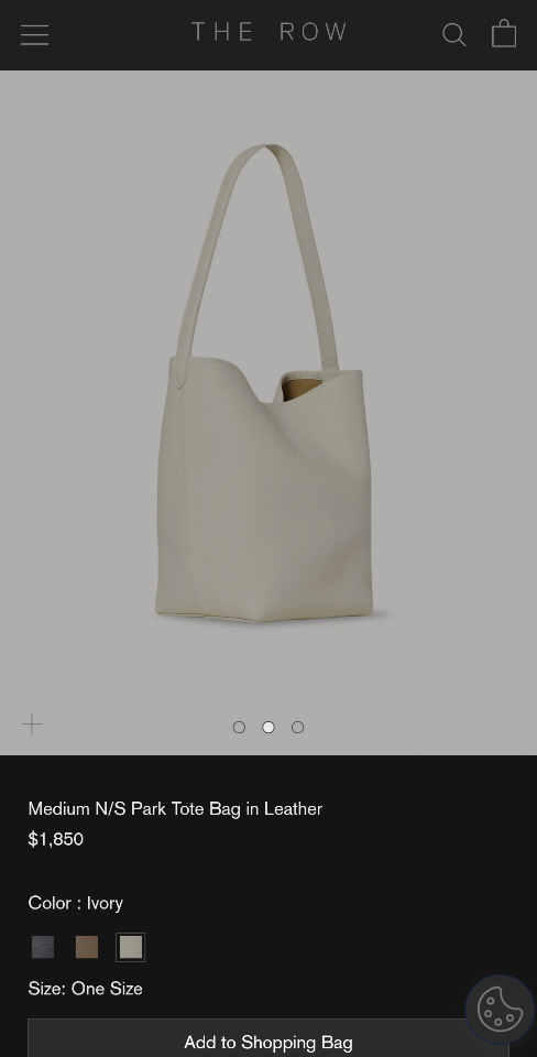 The Row Medium N/S Park Tote Bag in Leather ivory 30X28X15.5cm-duoc-ban-tai-Hvip Bags and Accessories