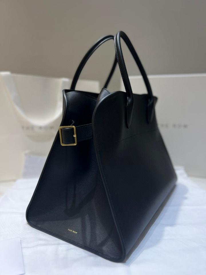The Row Soft Margaux 15 Bag in Leather  black 38.5x16x30cm-duoc-ban-tai-Hvip Bags and Accessories