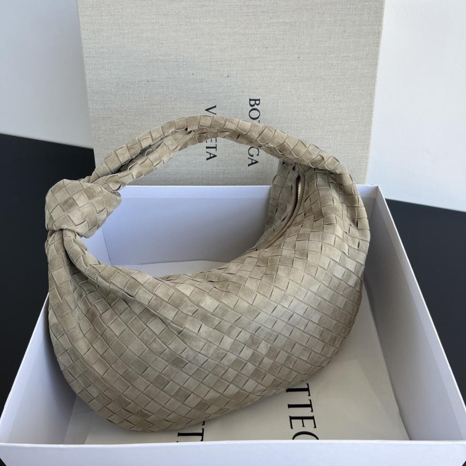 Bottega Veneta Jodie grey suede 600261 48x40x16cm-duoc-ban-tai-Hvip Bags and Accessories