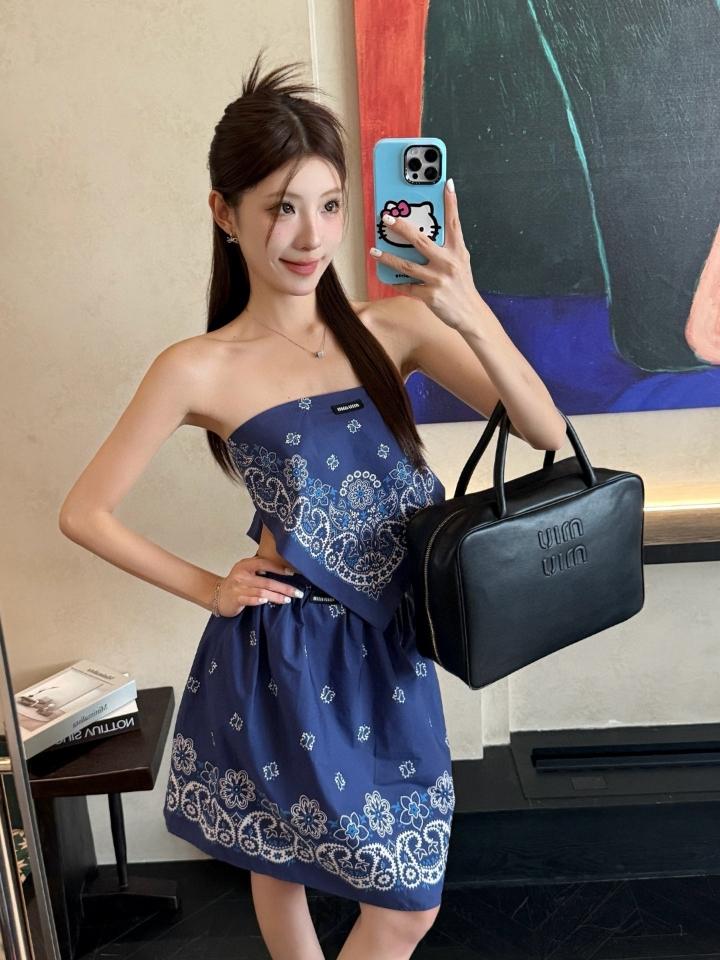 Miu Miu Printed slubbed poplin skirt MG2425-duoc-ban-tai-Hvip Shoes and Clothes