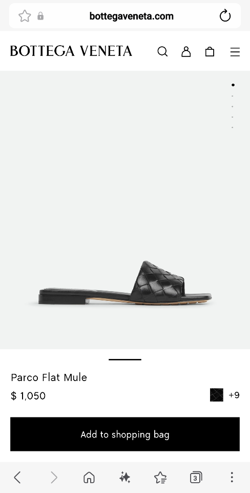 Bottega Veneta Parco Flat Mule black -duoc-ban-tai-Hvip Shoes and Clothes