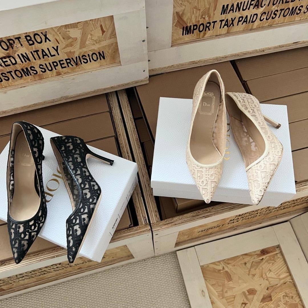 Dior Adiorable Pump Dior Oblique Embroidered Mesh-duoc-ban-tai-Hvip Shoes and Clothes