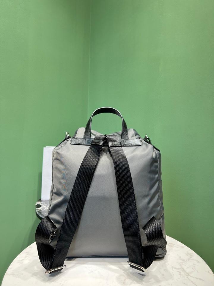 Prada Re-Nylon backpack Mercury Gray 2VZ110 34x39x15cm-duoc-ban-tai-Hvip Bags and Accessories