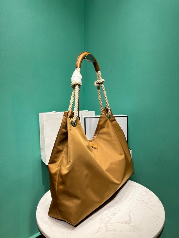 Prada Mariner large Re-Nylon shoulder bag Brandy 1BC244 48x39x14cm-duoc-ban-tai-Hvip Bags and Accessories