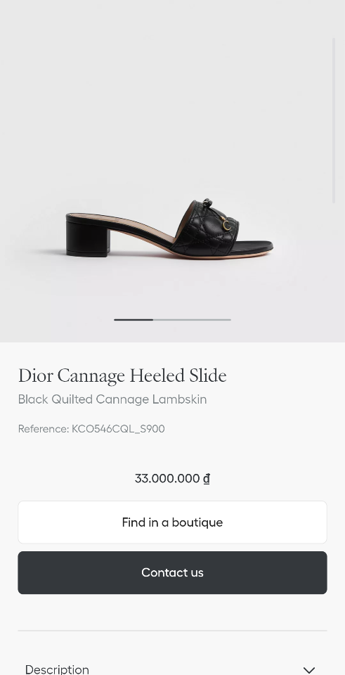 Dior Cannage Heeled Slide
Black Quilted Cannage Lambskin KCO546CQL-duoc-ban-tai-Hvip Shoes and Clothes