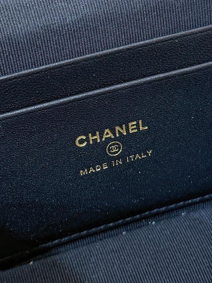 Chanel Vanity with Chain Suede Calfskin, Shiny Lambskin & Gold-Tone Metal  Brown & Black AP5186 14*19*5cm-duoc-ban-tai-Hvip Bags and Accessories