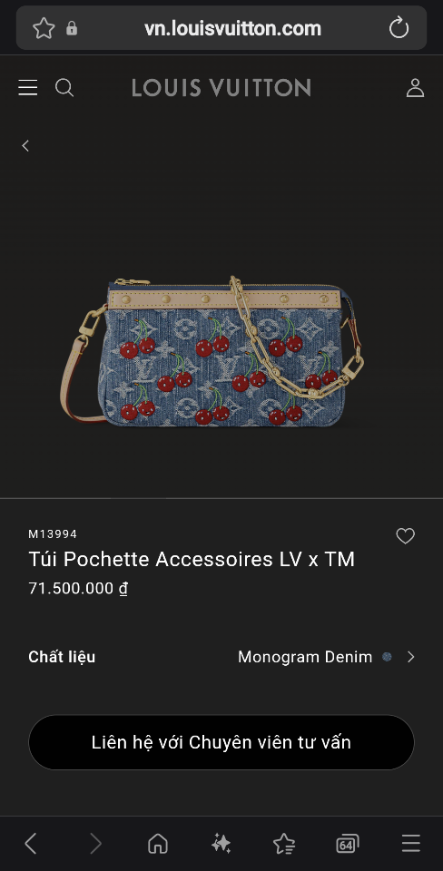 Louis Vuitton M13994
Túi Pochette Accessoires LV x TM13 x 4 x 22cm-duoc-ban-tai-Hvip Bags and Accessories