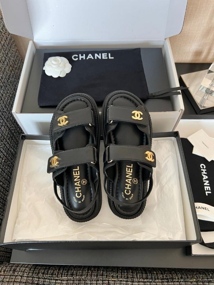 Chanel Sandals
Lambskin 
Black G46339-duoc-ban-tai-Hvip Shoes and Clothes