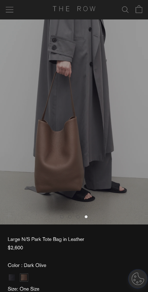 The Row Large N/S Park Tote in Leather Dark brown 44X38X21cm -25cm-duoc-ban-tai-Hvip Bags and Accessories