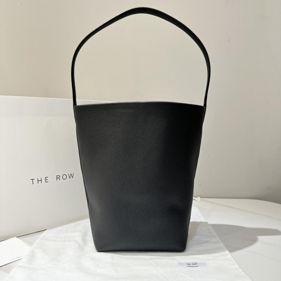 The Row Medium N/S Park Tote Bag in Leather black 30X28X15.5cm-duoc-ban-tai-Hvip Bags and Accessories