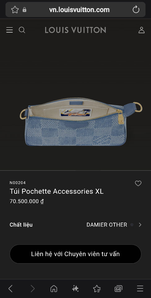 Louis Vuitton N00204
Túi Pochette Accessories XL 16.5 x 9 x 28cm-duoc-ban-tai-Hvip Bags and Accessories