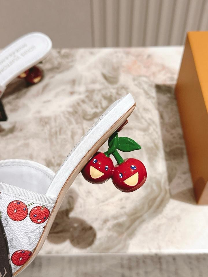 Louis Vuitton LV x TM Cherie Mules leather white🍒 55mm (1)  -duoc-ban-tai-Hvip Shoes and Clothes