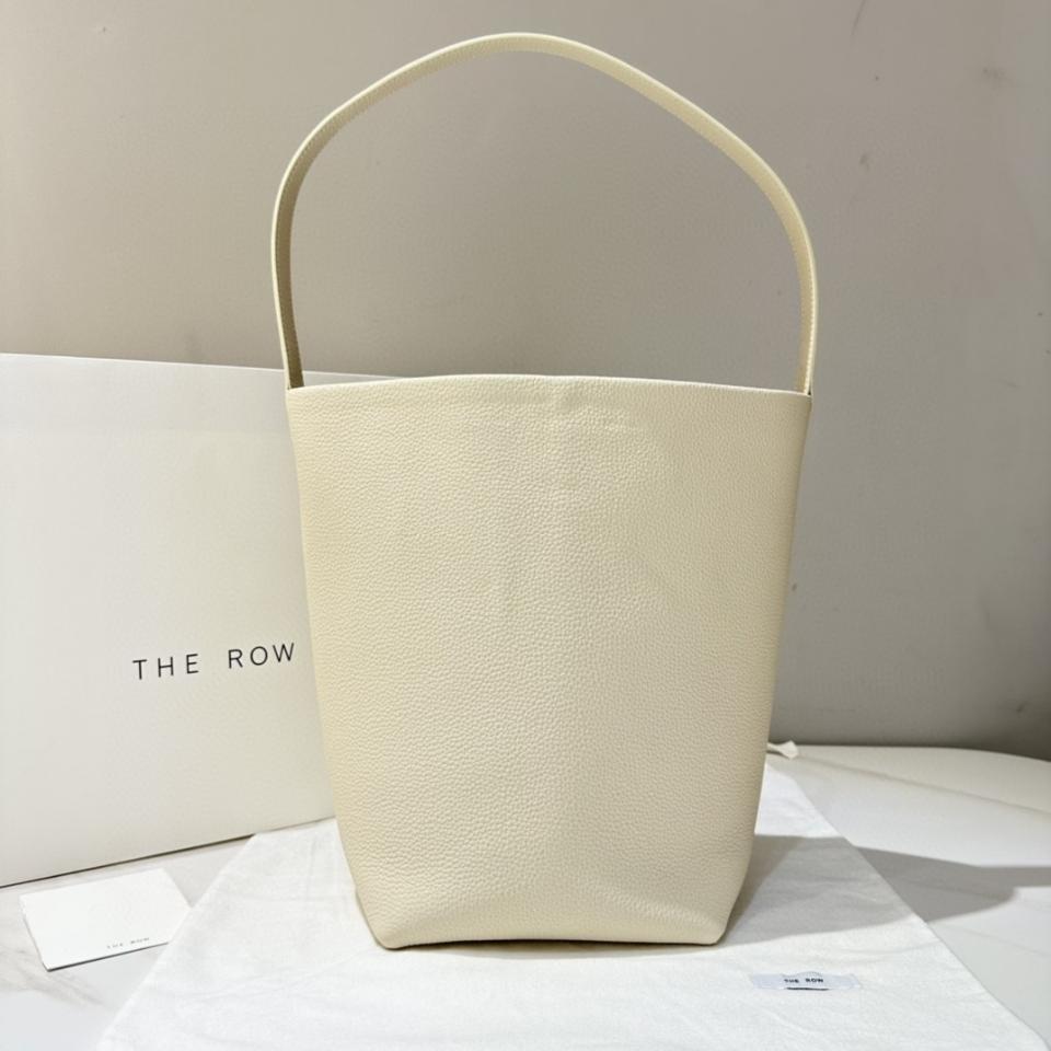 The Row Medium N/S Park Tote Bag in Leather ivory 30X28X15.5cm-duoc-ban-tai-Hvip Bags and Accessories