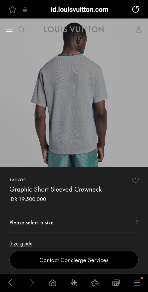 Louis Vuitton 1AHVO0
Graphic Short-Sleeved Crewneck Sao chép-duoc-ban-tai-Hvip Shoes and Clothes